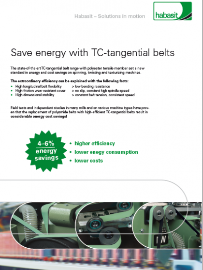 Save energy with TC tangential belts