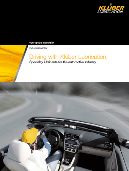 Speciality lubricants for the automotive industry